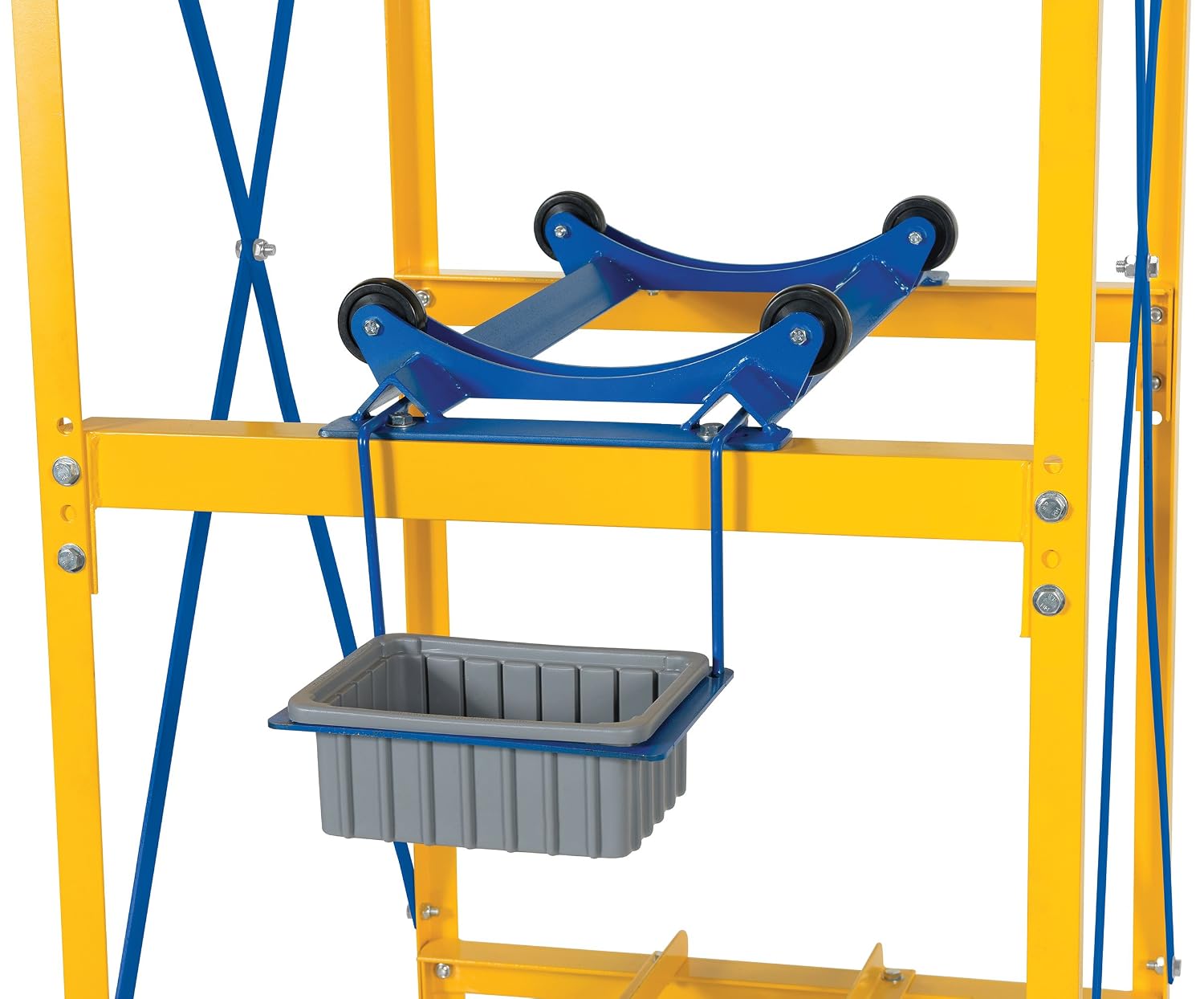Vestil DRK-1-3 Steel Horizontal 3 Drum Storage Rack 1 Wide 3 High 2400 Lb. Capacity Yellow