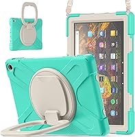 Vista 9 de Funda portátil de rotación de 360° para tablet Fire HD 10 y 10 Plus