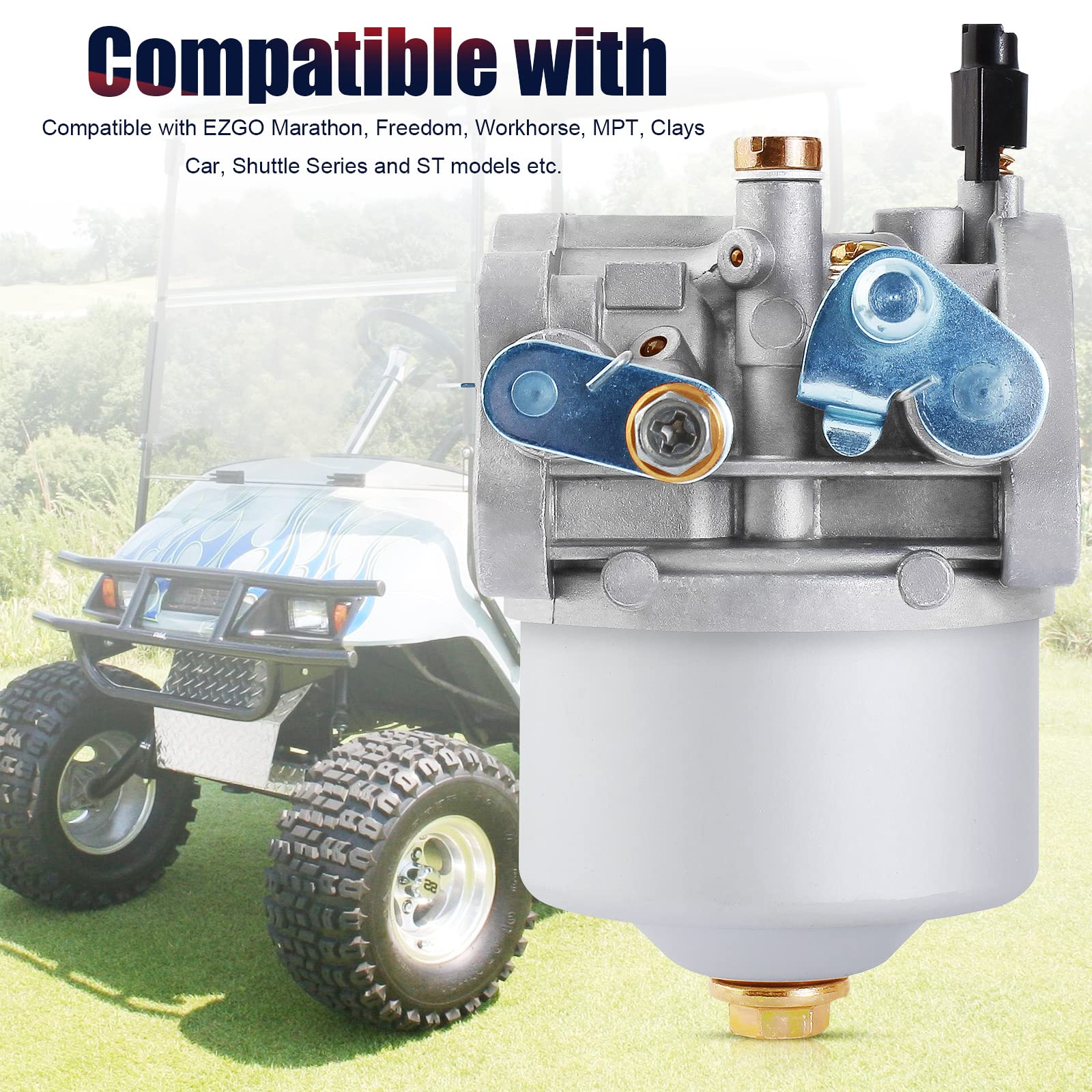 Carburateur pour chariot de golf EZGO 4 cycles 295 cc moteurs à essence 1991-UP Marathon TXT & Medalist Freedom ST 26645G01 26645G03 26725G01 72558G02