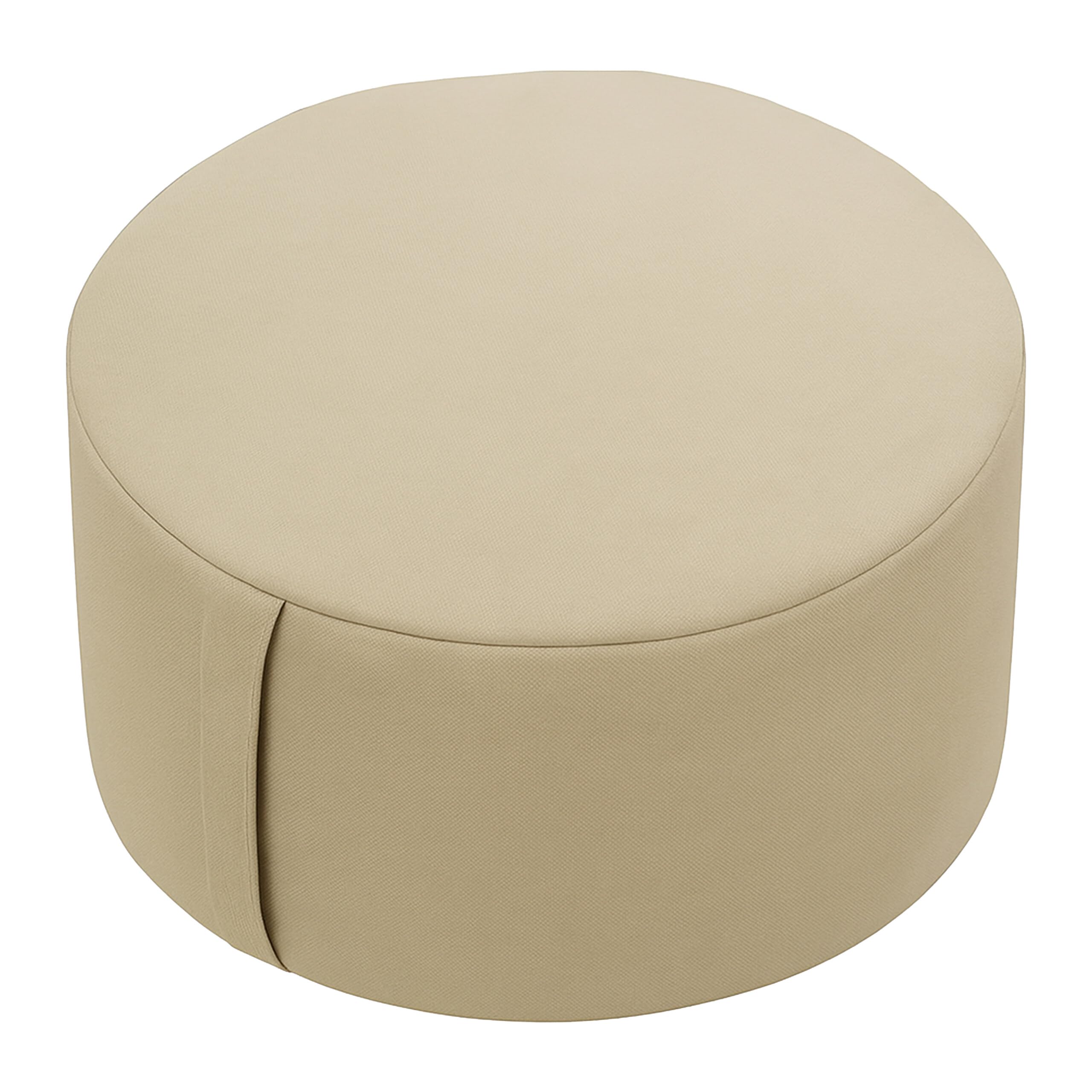 Coussin de méditation Relaxdays pour Yoga et Pleine Conscience, zafu 13 x 33 cm, Coton, Housse Amovible, Beige
