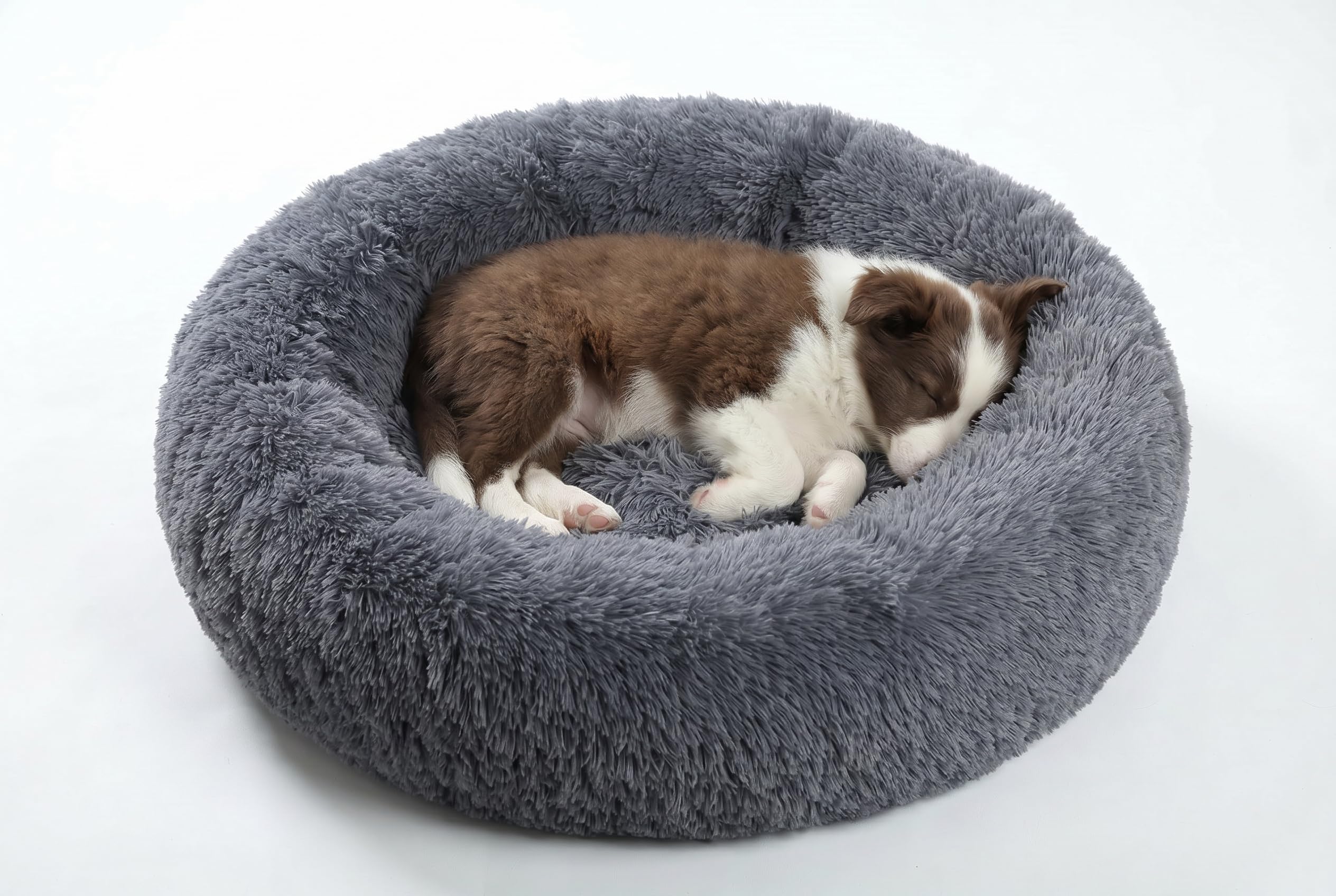 Photo 1 of SAVFOX Calming Donut Dog Bed - 23" Dark Grey