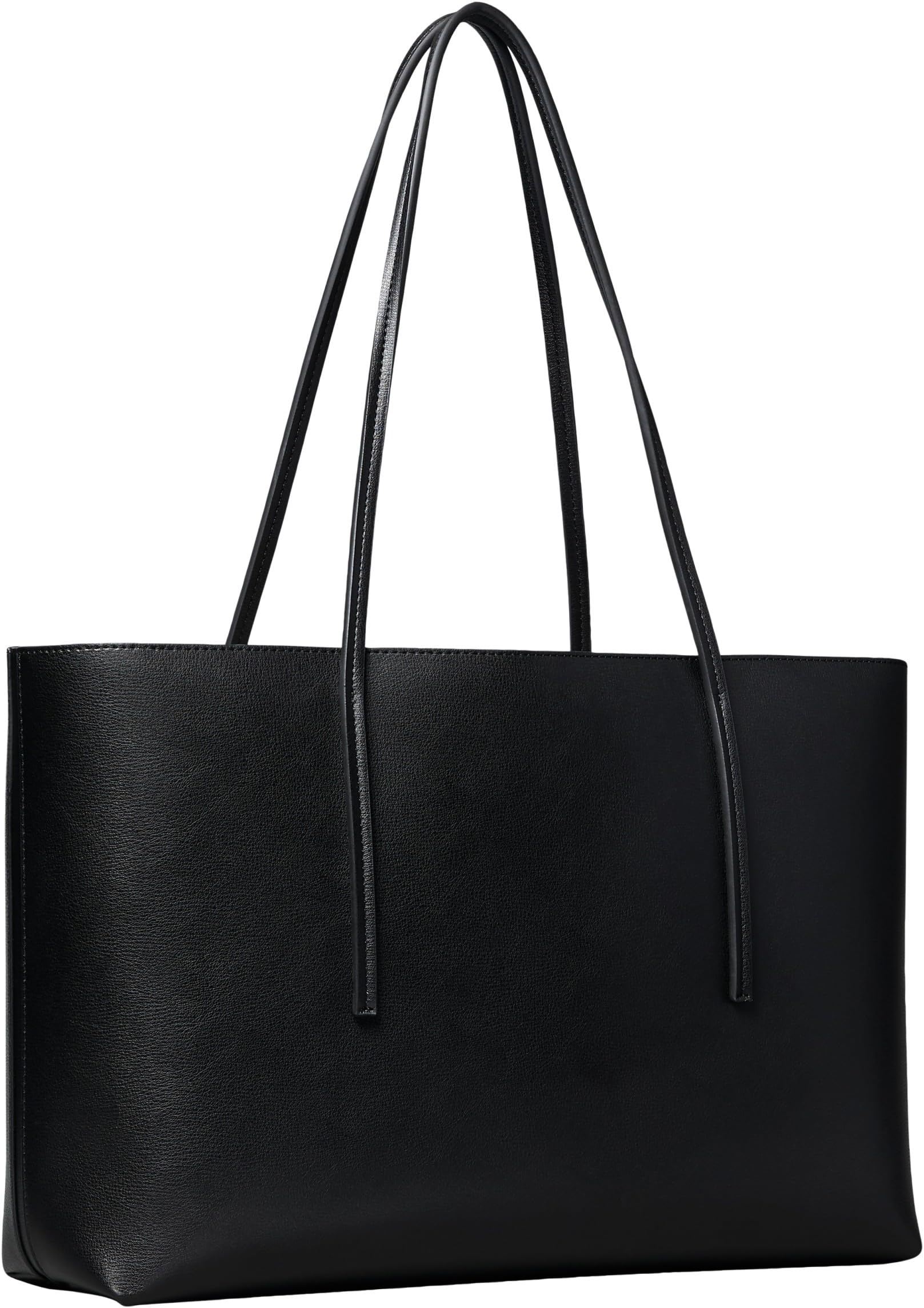 Calvin Klein Bolso Tote Mujer Foil Logo con bolsa extraíble, Negro (Black/Toasted Coconut), Talla Única
