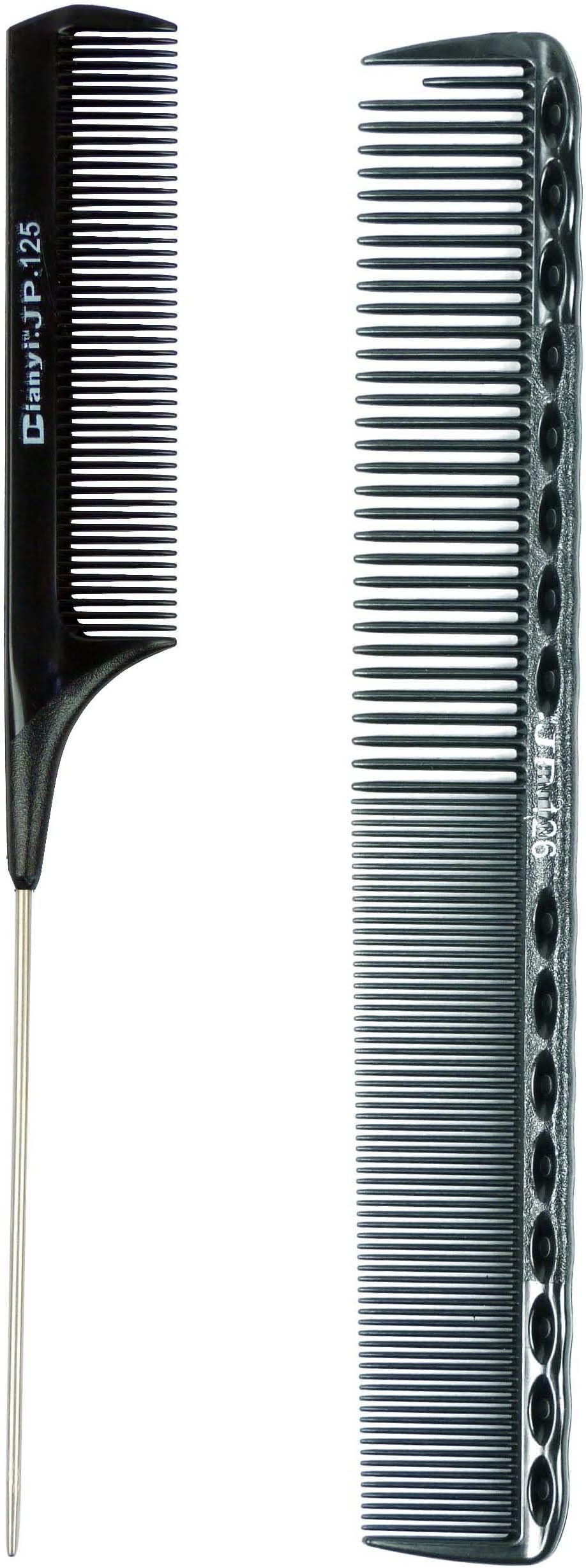 Dianyi 2PCS Comb Set Professional Pin Tail Hair Comb and Tooth Comb Barber Salon Cutting Styling