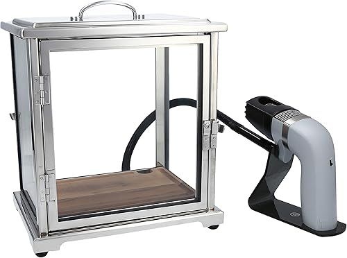 Vista 8 de Crafthouse by Fortessa - Caja de cristal para ahumar cóctel con ahumador de mano