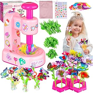 Ramos de flores de tela, 278 piezas de manualidades para niños de 4 a 8 años, juguete de mercado de flores, kit de fabricación de flores, artes y manualidades para niñas de 4, 5, 6, 7, 8 años