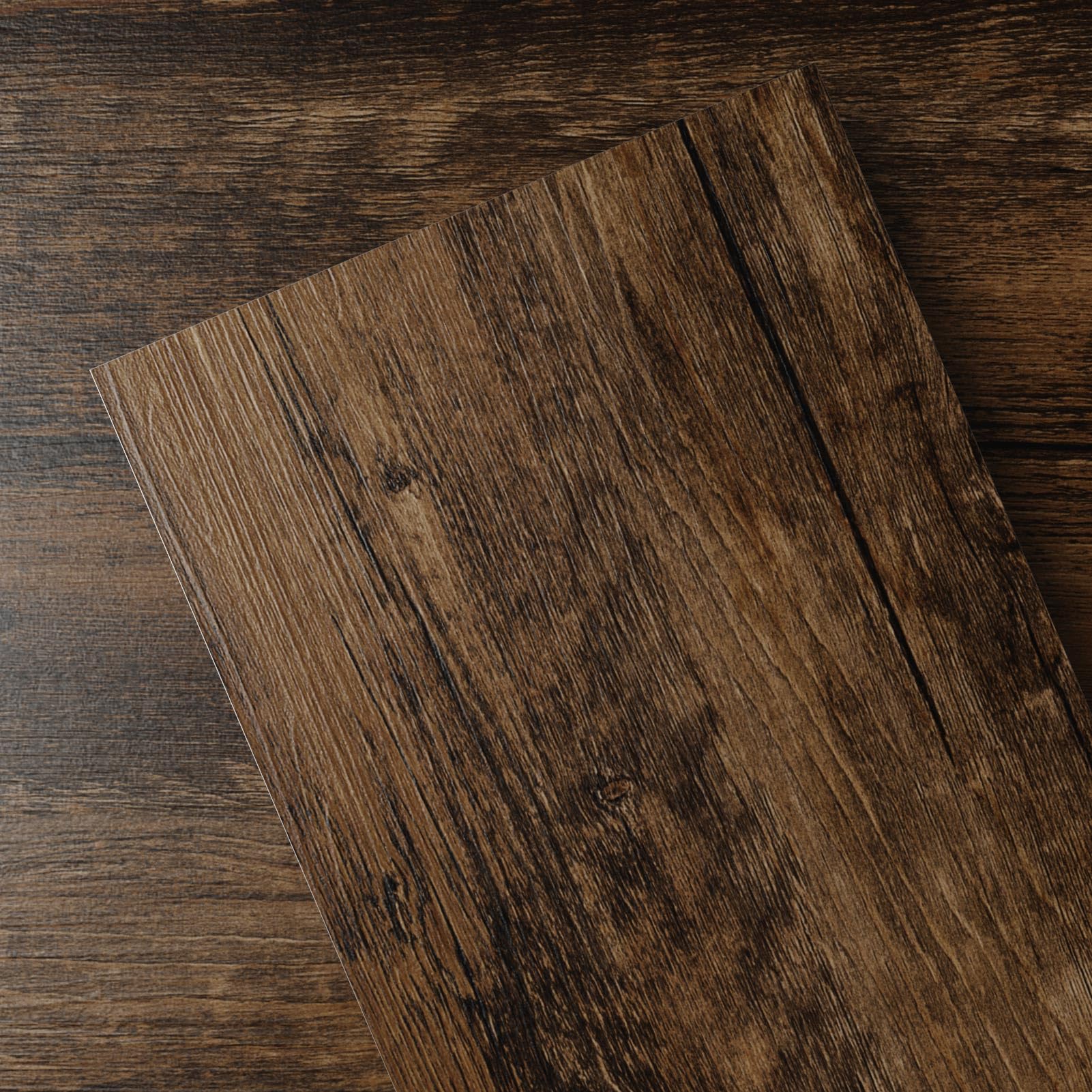 GreenFullHouse Flooring Tiles Self Adhesive, Waterproof Self Adhesive Floor Tiles, Vinyl Flooring for Living Room Office Hallway, 18 Pieces | 2.51㎡, 6 x 36 inches, Honduras Rosewood