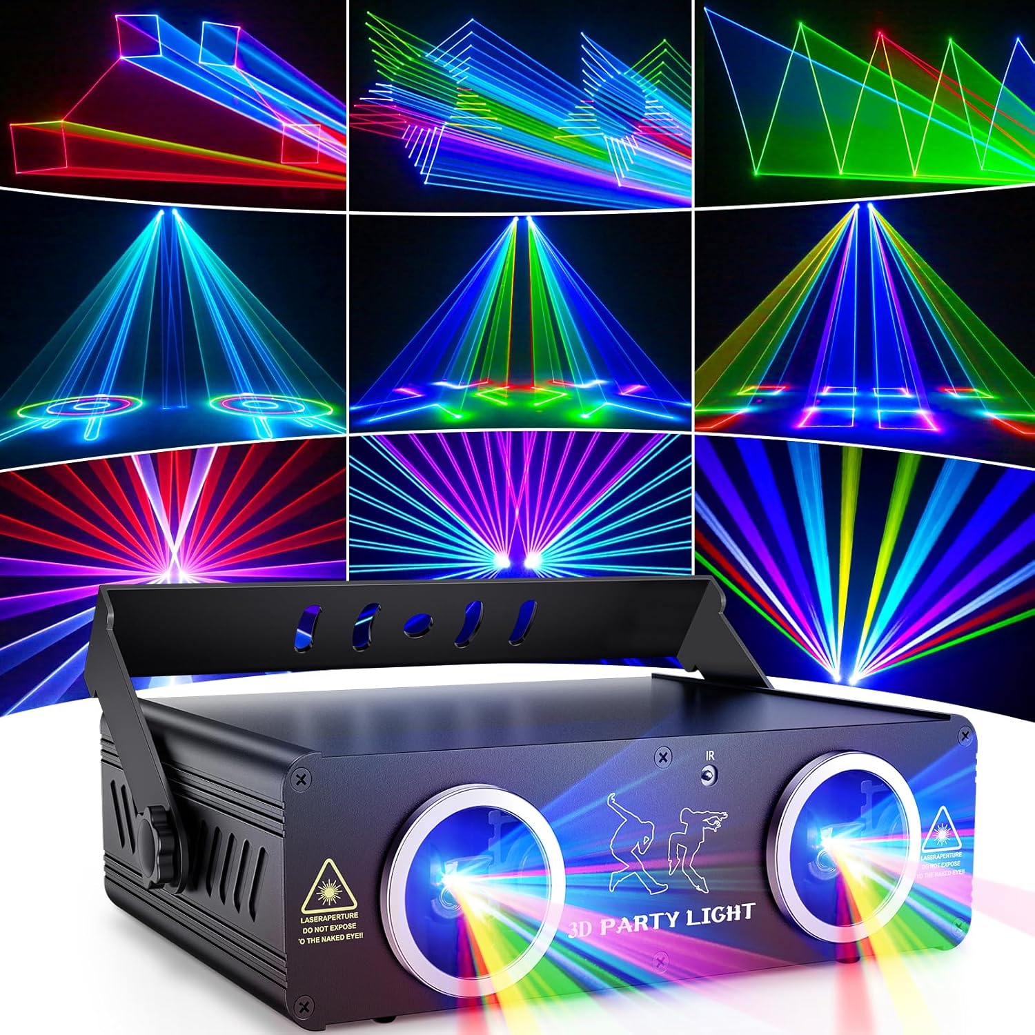 Amazon.com: Ehaho DJ Laser Lights for Party, Hundreds of 3D Animation ...
