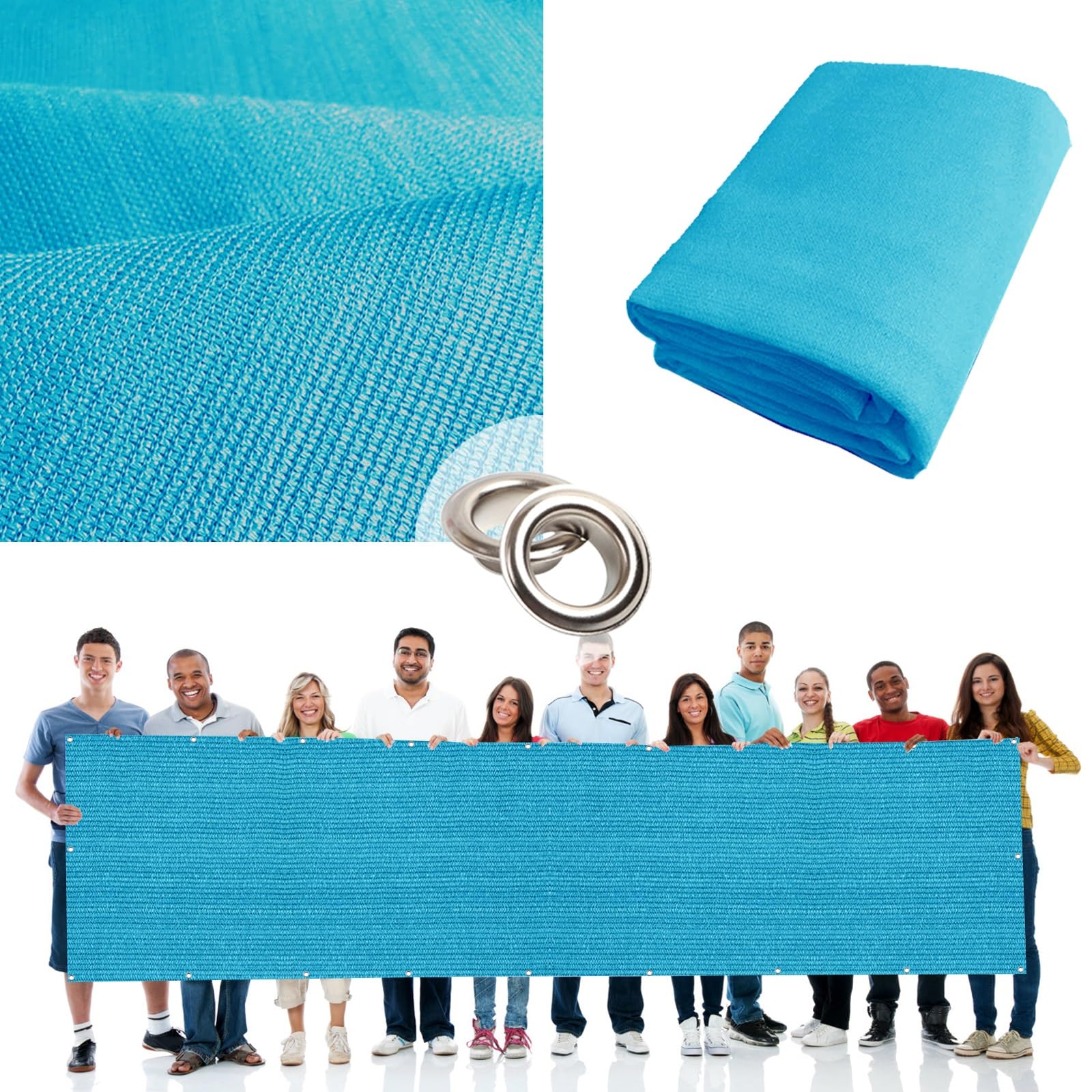 GAIFNAG Brise Vue Balcon 120x200 Cm Jaune Sable - Filet Occultant Protection UV Et Vent