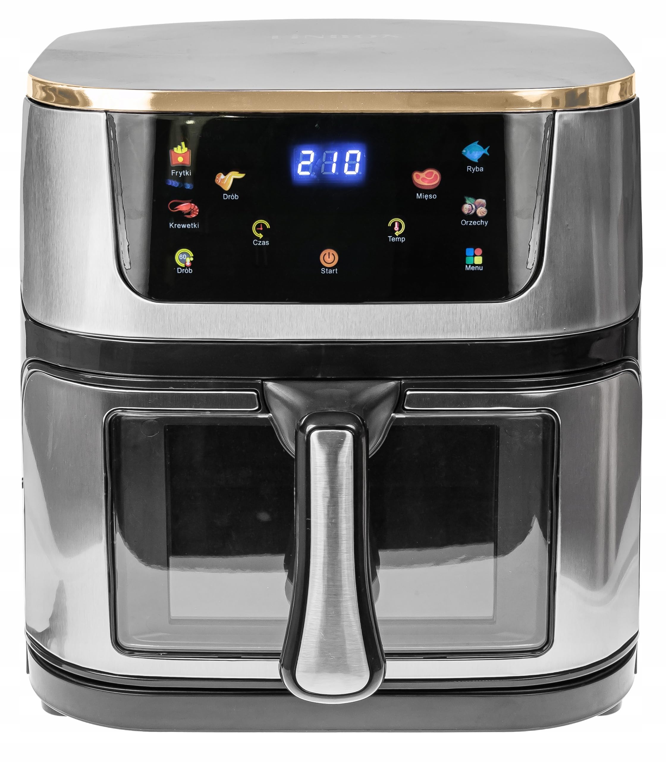 FRYTKOWNICA BEZTŁUSZCZOWA AIR FRYER LINBOX INOX CZARNA POLSKIE MENU
