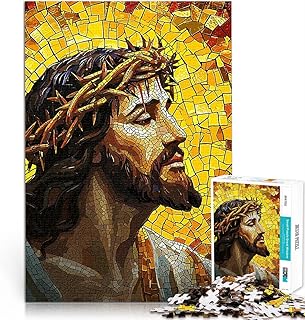 Comprar Mosaico de Jesucristo Puzzles de 1000 Piezas para Adolescentes Desafiante de completar, Pero Divertido y Gracioso. Una Obra de Arte 38x26cm