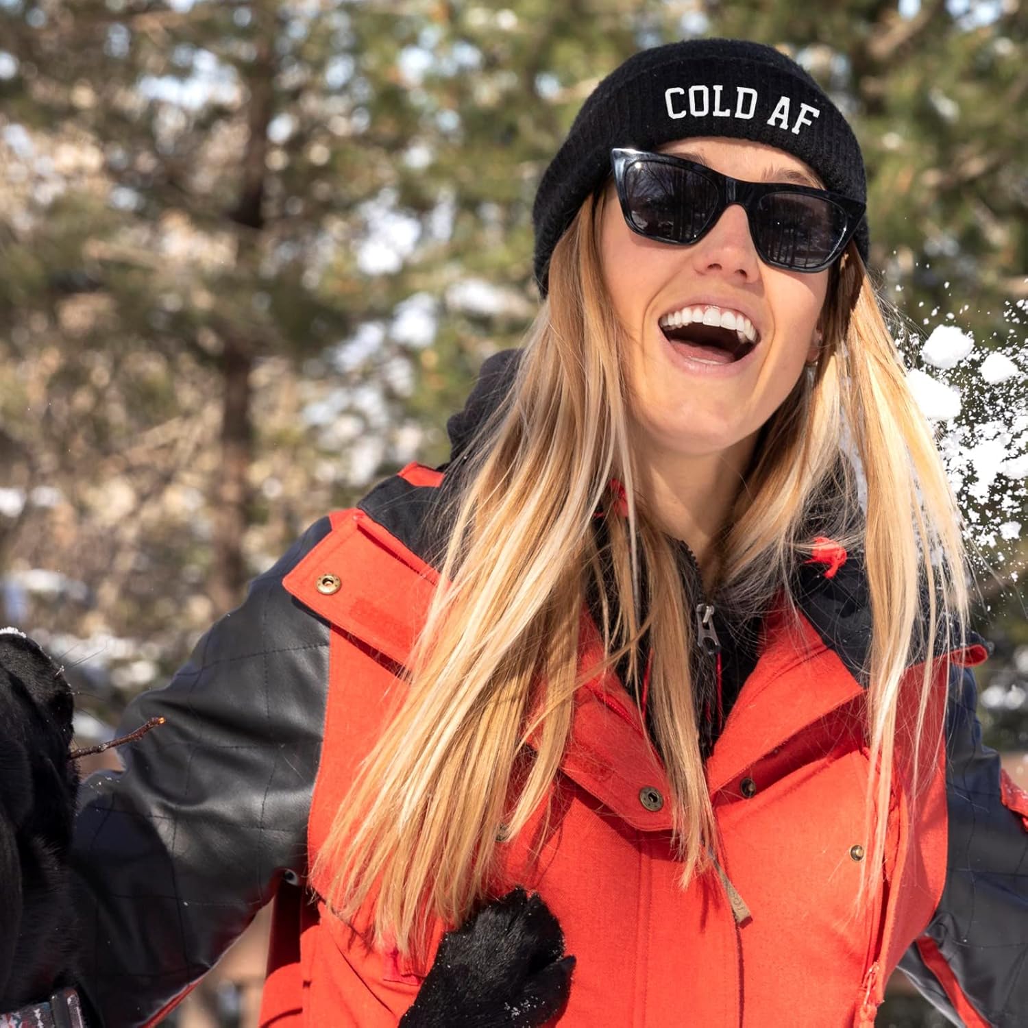 Winter Hat Beanie for Men Women Cold AF Funny Slouchy Knit Cuffed Beanie Skull Cap Hat Custom Unisex Warm Soft Headwear, Birthday Gifts for Him Her Boys Mom Dad Wife Husband Black - Image 7