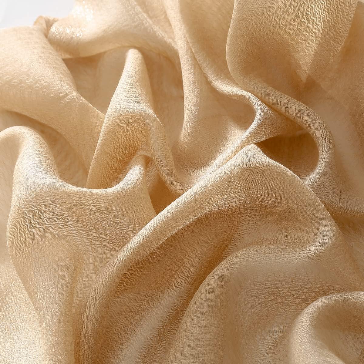 WINCESS.YU Silk Scarf for Women Lightweight Shawls and Wraps for Weddings Fashion Pashmina Shawl Embroidered Scarves - Image 5