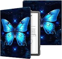 Vista 52 de Funda para Kindle básico de 6 pulgadas (11.ª generación), múltiples ángulos, piel sintética, delgada, con función de encendido y apagado automático