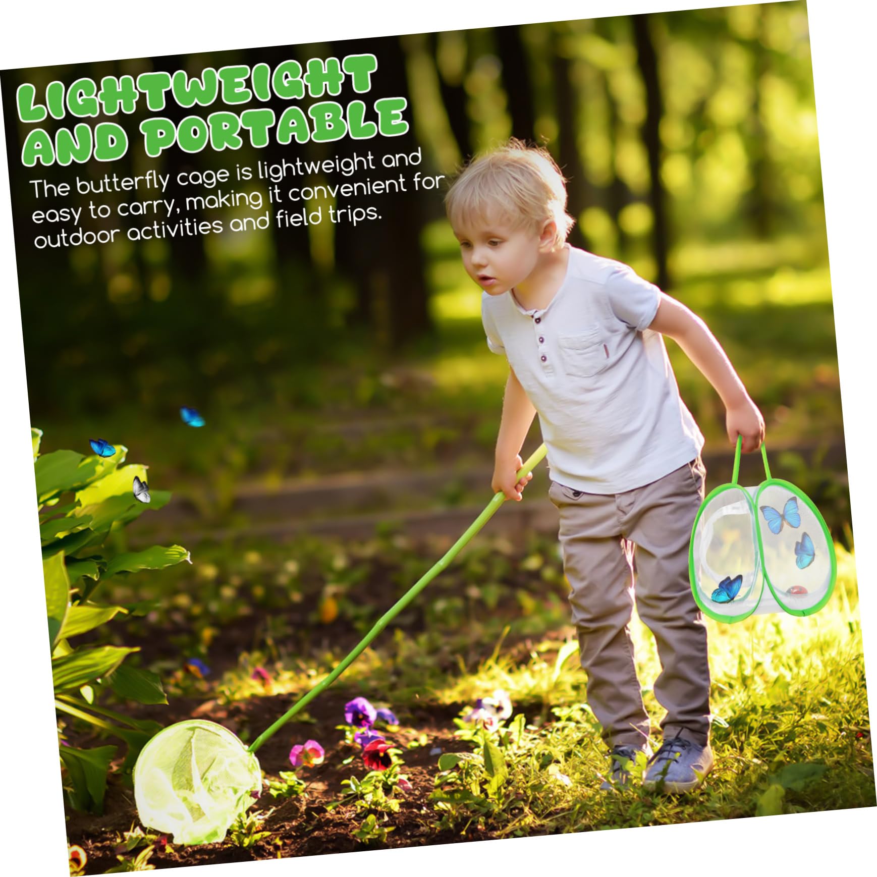 CIYODO Butterfly Net Habitat Kit Mesh Enclosure for Education Research Storage