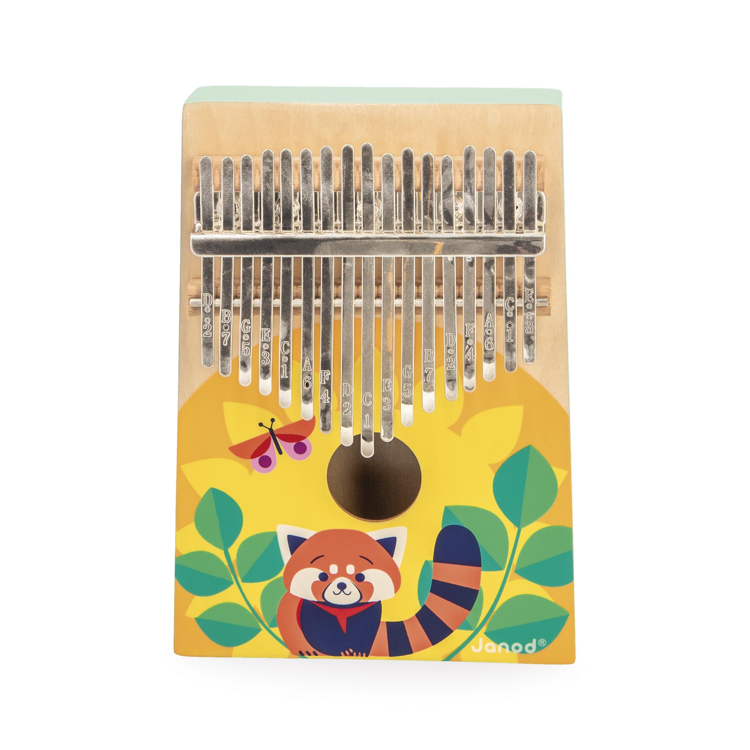Janod - Wooden Kalimba - Musical Imitation Toy - 17 Metal Keys - Children's Kalimba With Soft Sounds - From 3 Years, J07659 - Image 3