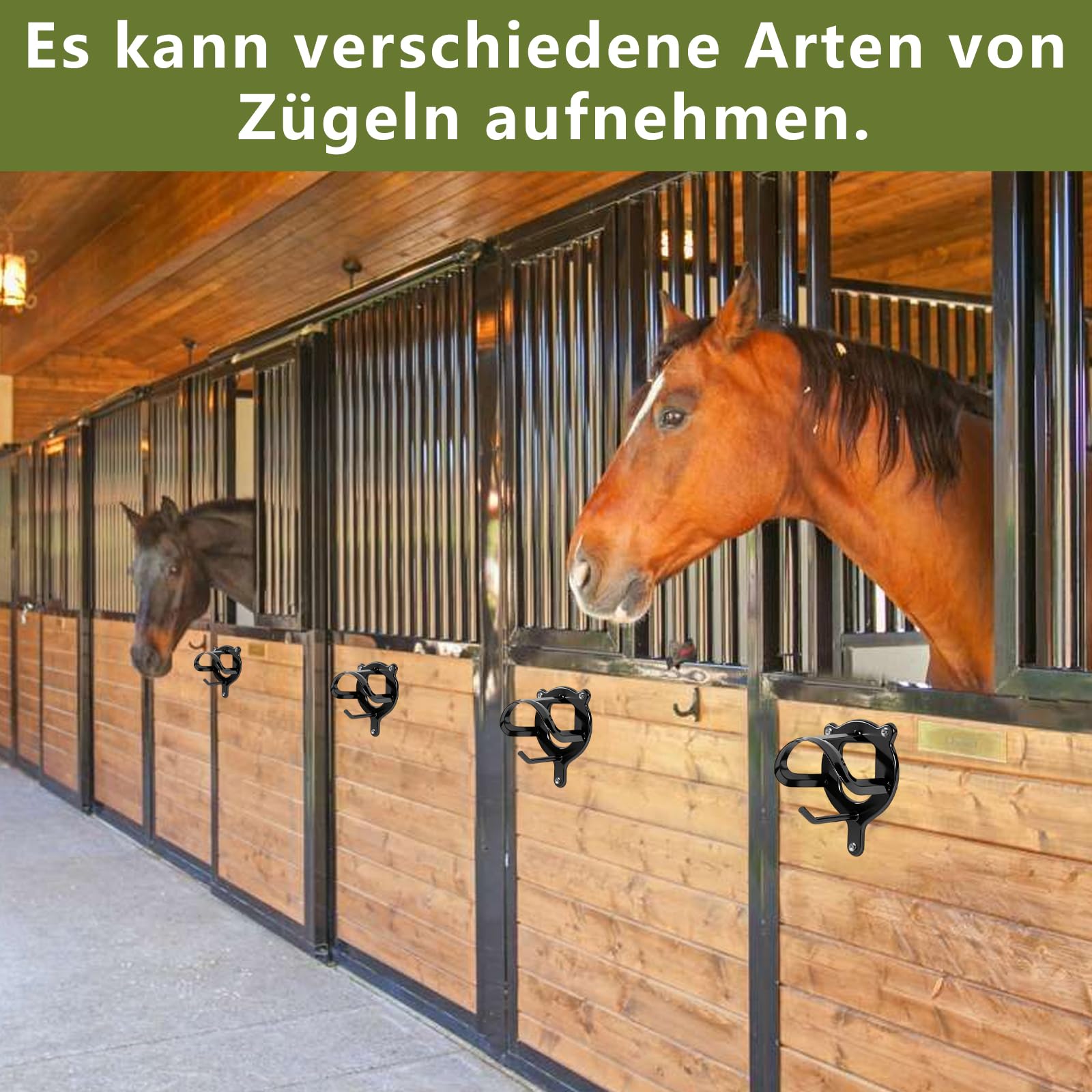 12 Stück Trensenhalter Pferd Zaumzeughalter, Equestrian Bridle Hanger | Halterung Zaumzeug, Aufbewahrung Halfter Aufhänger, Metall Trensenhalter, Haken Pferd Tack für Pferde,Reitstall,Sattelkammer