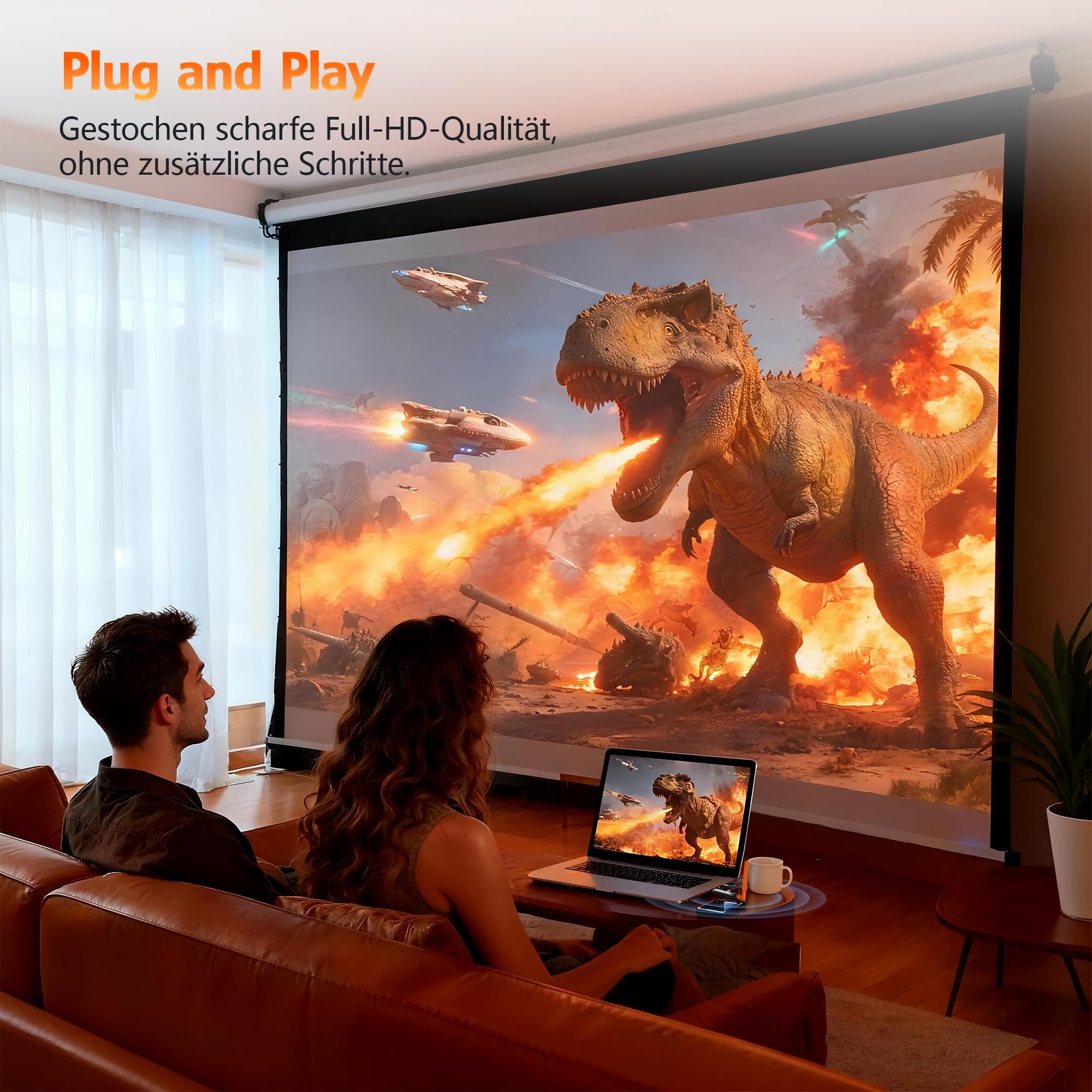 AIMIBO 2026 Wireless HDMI Transmitter and 2 Receivers, Funkübertragung auf bis zu 6 TVs (50m), 4K Input 1080P@60Hz mit 5dBi Antennen Geringer Latenz für Laptop PC TV-Box auf mehrere TV Monitor Beamer