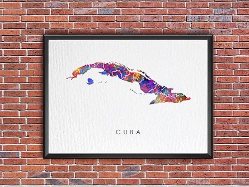 Miniatura 9 de Dignovel Studios Póster de acuarela de 8 x 10 sin marco, mapa, patria, país, Caribe, Mar de América Central, ilustraciones de pared, boda,