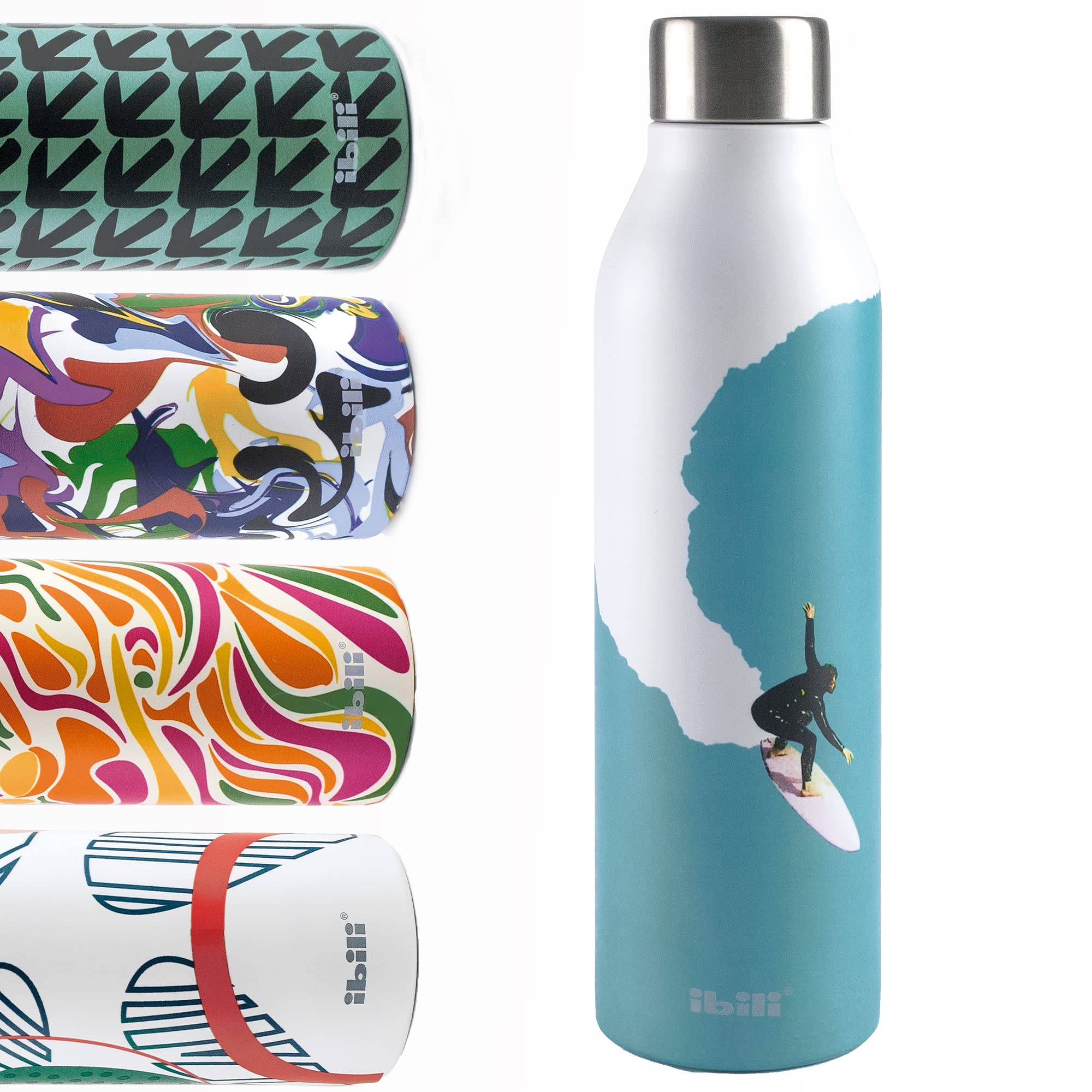 IBILI Surf Thermos Flask with Double Wall, 500 ml, 18/10 Stainless Steel, Double Wall, Reusable