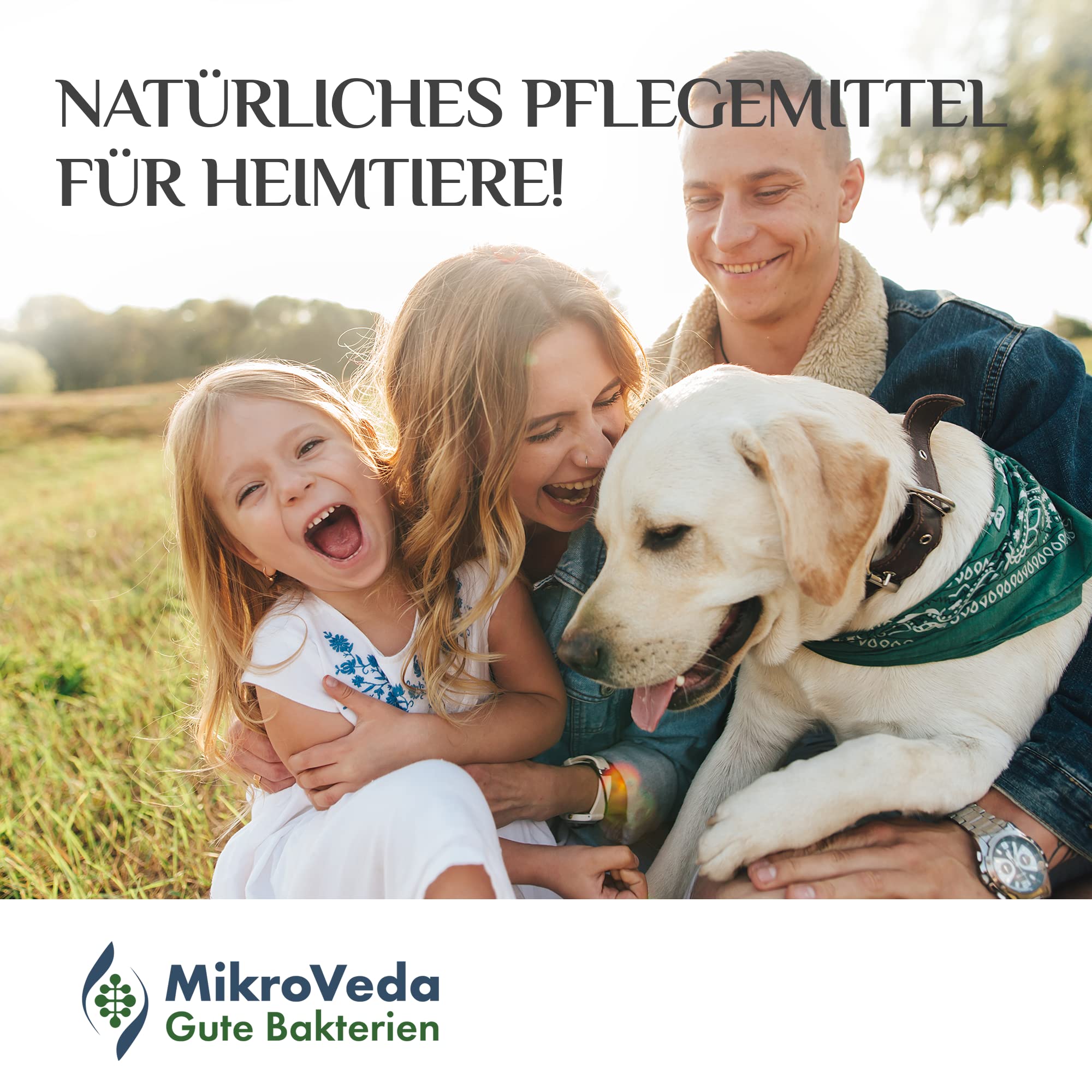 Mikroveda Care Pets 5 Liter Bio Tierpflege, natürliches Pflegemittel Mikroorganismen fermentiert, für Hund Katze und andere Haustiere