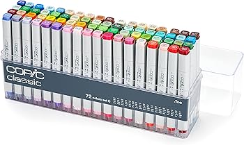 Amazon.com: Copic Classic, Alcohol Markers, 72 Color Set C (New Ver.)