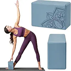Bloco de ioga Gaiam – Superfície antiderrapante macia de espuma de EVA sem látex para yoga, pilates, meditação
