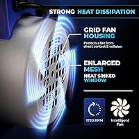 Vista 4 de Bomba de vacío HVAC de 7 CFM para sistemas de CA - Bomba de paletas rotativas de una sola etapa de 1/2 HP para refrigeración, mini split y CA