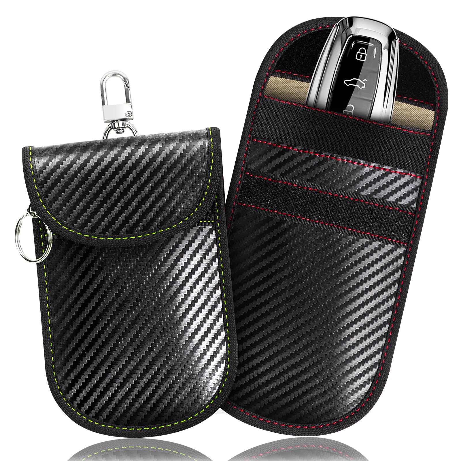 Rivemon Faraday Key Fob Protector Bags (2-Pack), Medium Size 3.5