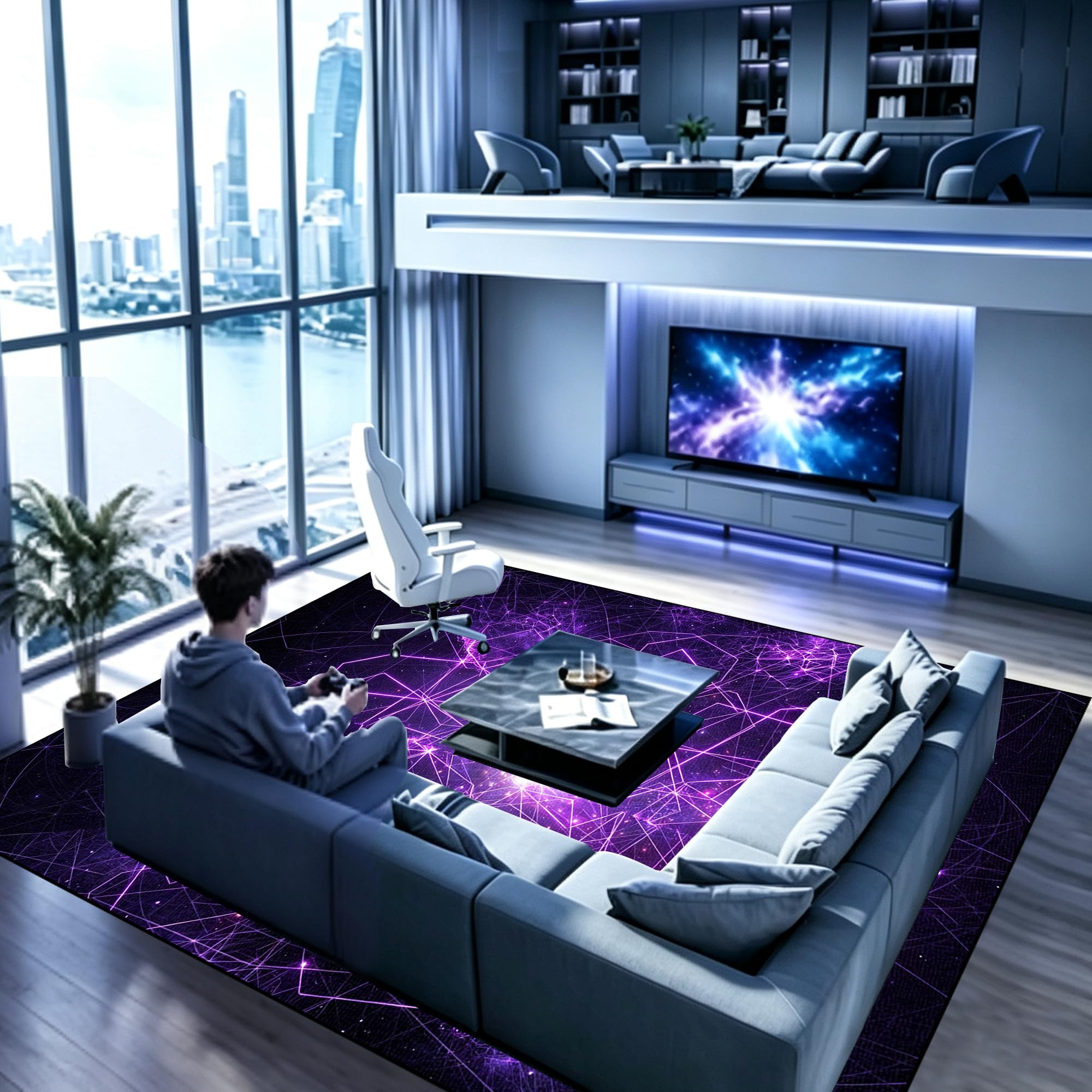 Dywan do salonu Duży dywan do sypialni Gaming 180 x 200 cm