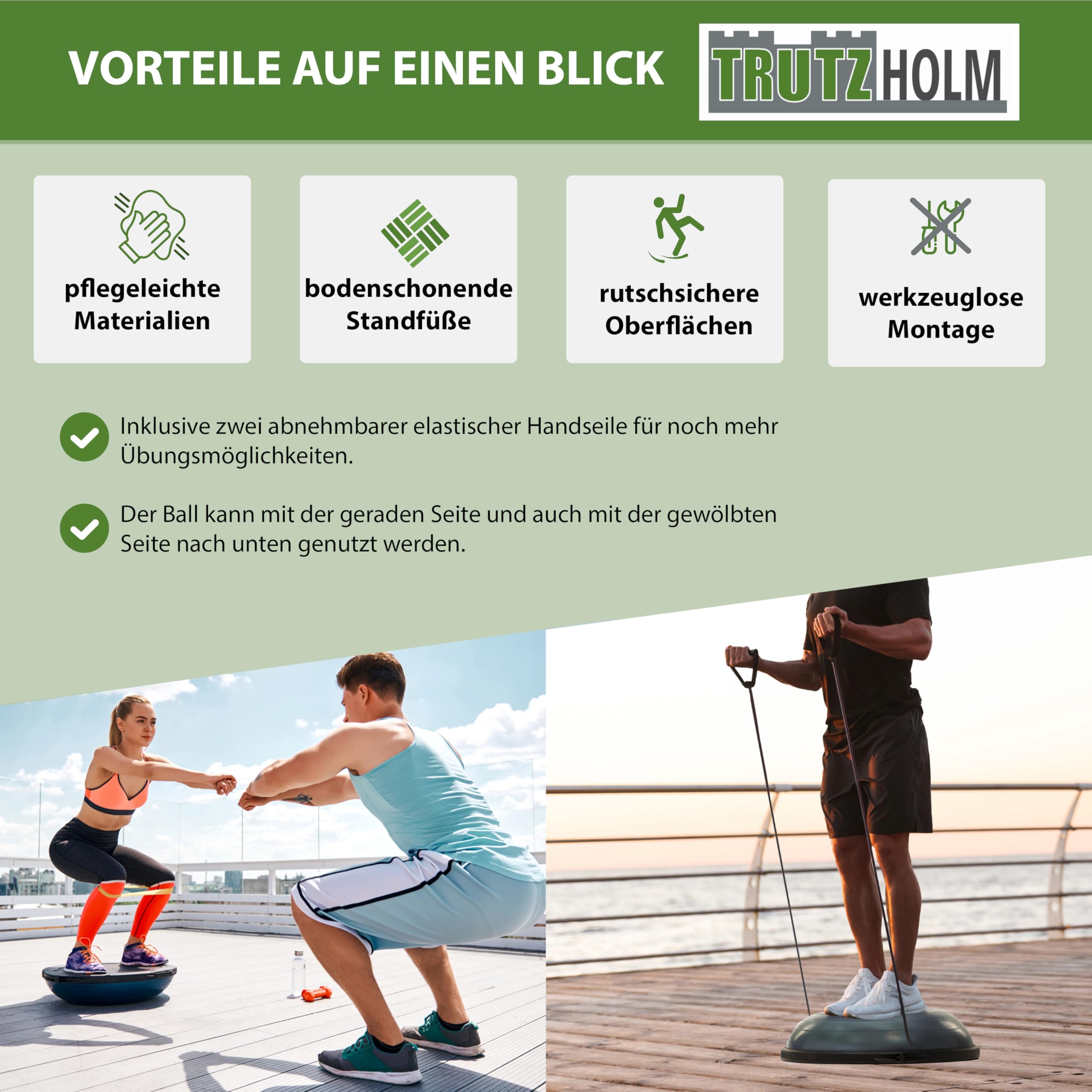 Balancetrainer Yoga Gymnastik Balance Half Ball Trainingsball Farbe nach Auswahl