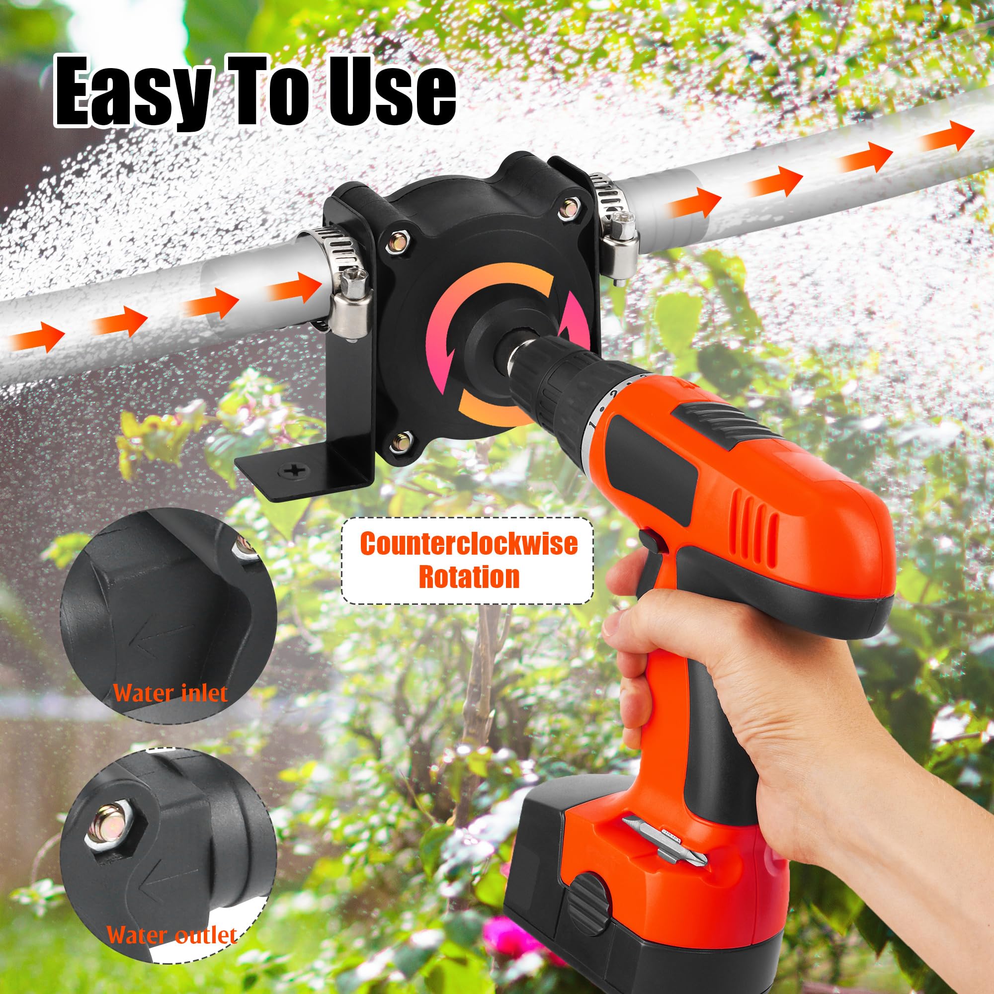 Pompe à Eau pour Perceuse Sans Fil Mini Pompe Auto-amorçante Pompe Gasoil | Électrique Pompe Auto-amorçante Pompe Électrique Portable pour Jardin, Piscine