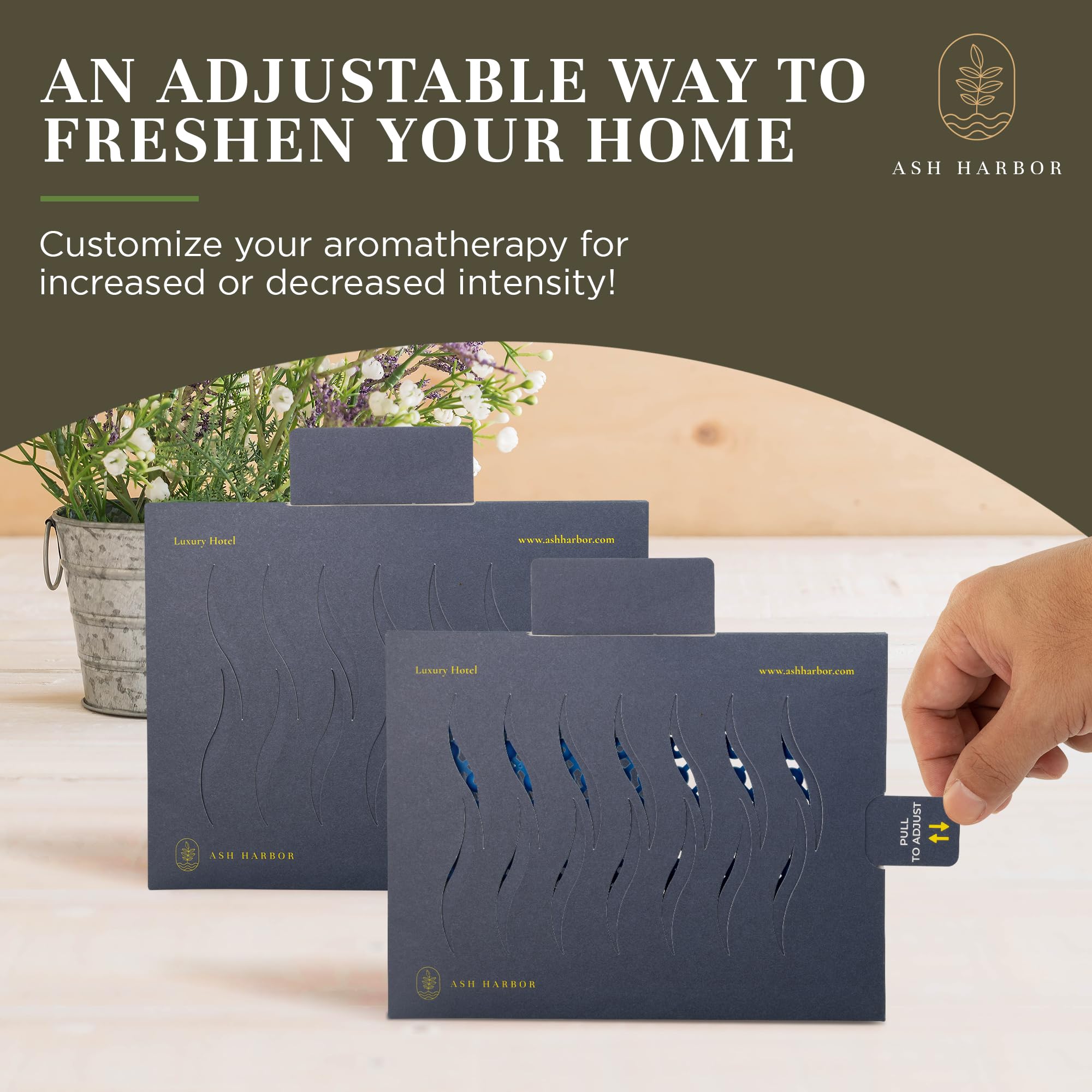 Paquete de 4 aromaterapia de hotel de lujo, filtro de bergamota, ambientador de aire fresco para todo el hogar para filtro, ambientador de ventilación HVAC para aire acondicionado del hogar,
