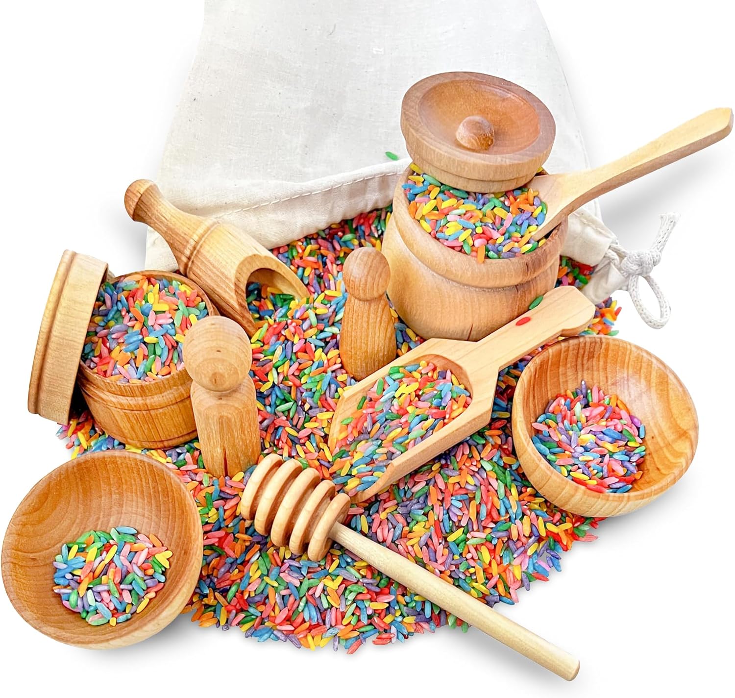 Wooden Tool Set for Sensory...