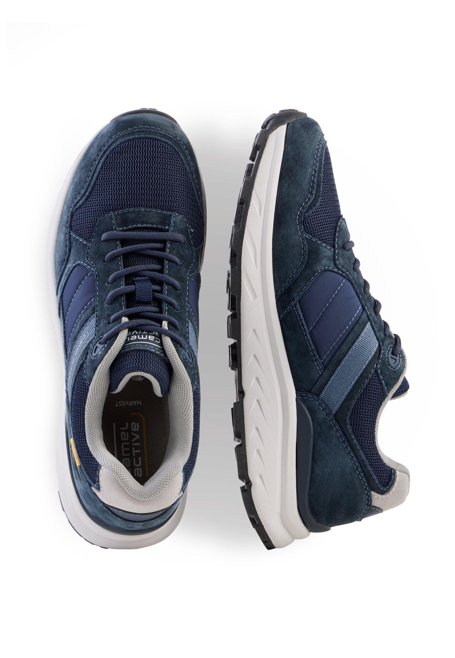 camel active Herren Sneaker mit Komfort Sohle | atmungsaktiver Schuh aus einem Nubuk Textil Mix mit einer bequemen Sohle