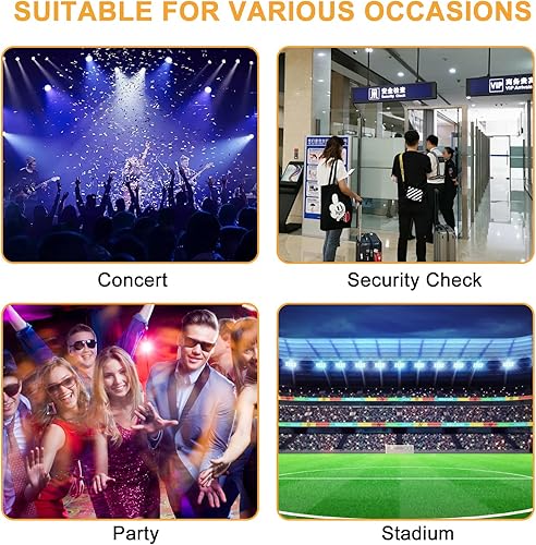 Miniatura 7 de Bolsa transparente para eventos en estadios bolsa transparente con correas ajustables para conciertos de trabajo, viajes, solo un bolsillo