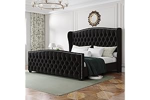 Add Elegance to Your Bedtime Retreat with this King Sleigh Bed Frame...