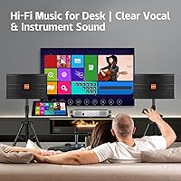 Vista 6 de Par de altavoces pasivos de 8 pulgadas, altavoces de karaoke de 3 vías de potencia máxima de 800 W, 8 ohmios con carcasa de MDF y soportes de pared