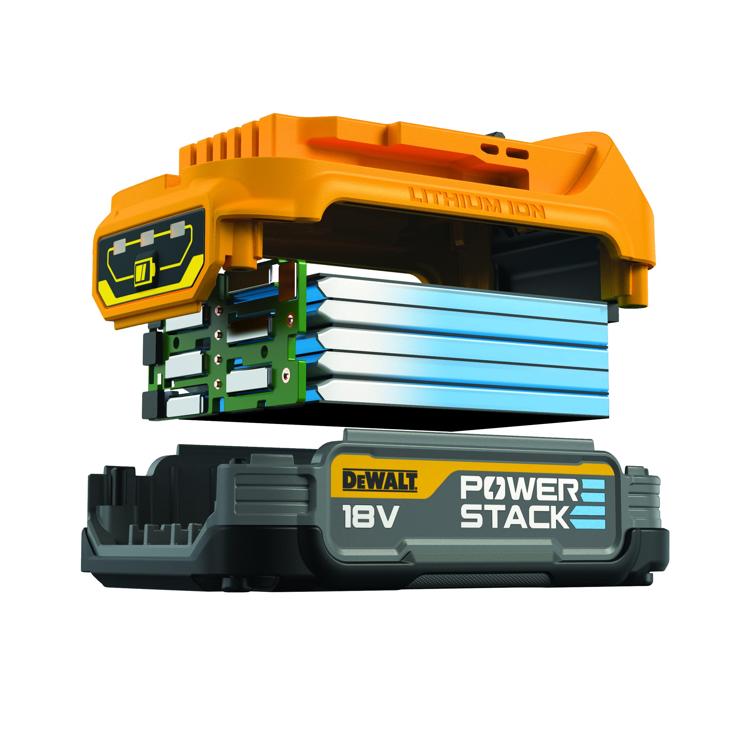 Dewalt DCK2050E2T akumulatorowy zestaw komobpack 18 V (1 x wiertarko-wkrętarka udarowa DCD805, 1 x wkrętarka udarowa ¼" DCF850, 2 x akumulatory 18 V/1,7 Ah DCBP034, 1 x szybka ładowarka systemowa