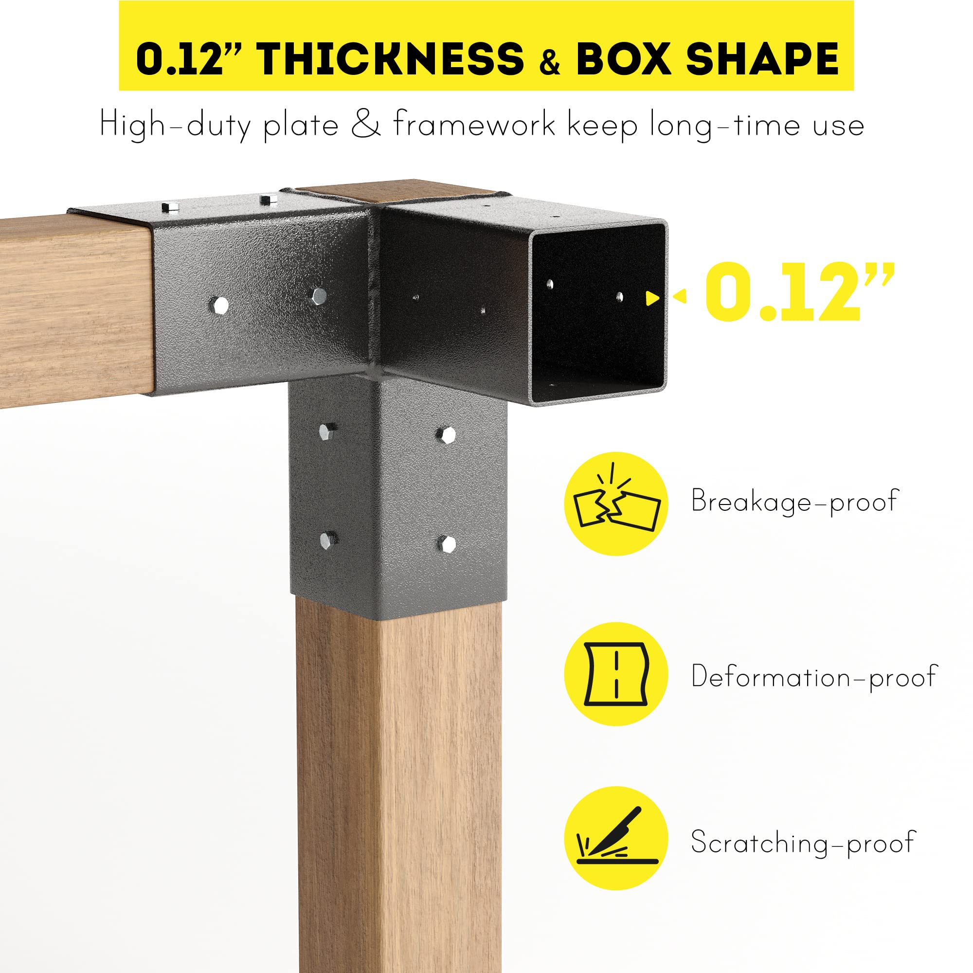 Buy Woodwork Pergola Brackets Kit, DIY Elevated Wood Stand Bracket Kit