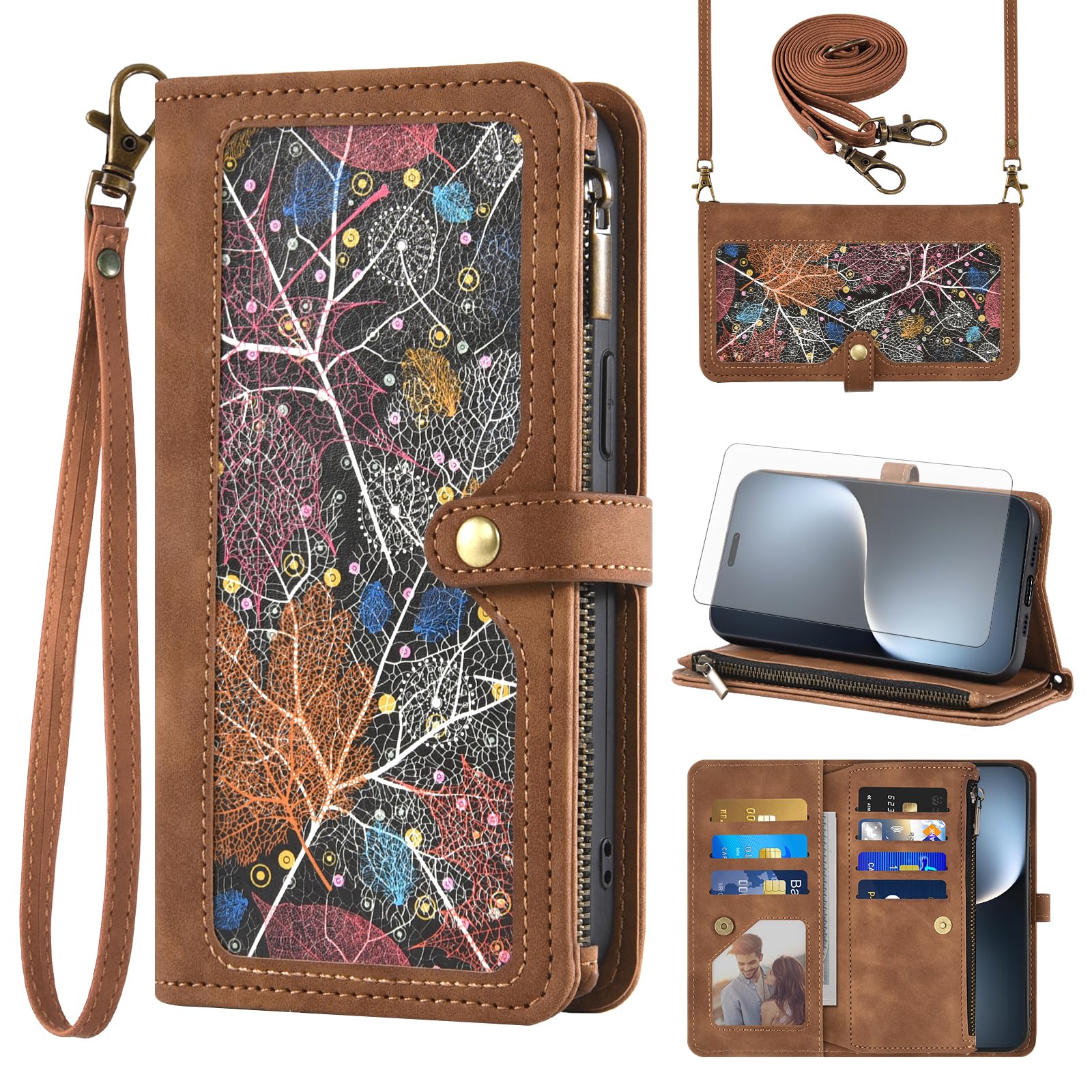 Housse Honor Magic 7 Pro avec film écran et compartiment cartes pliable