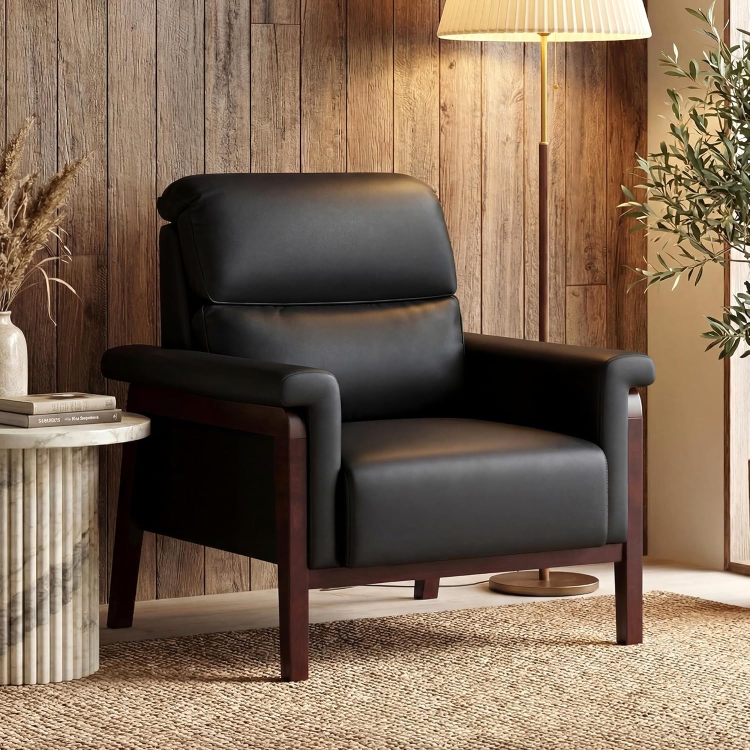 STHOUYN Oversized Leather Accent Chair product photo