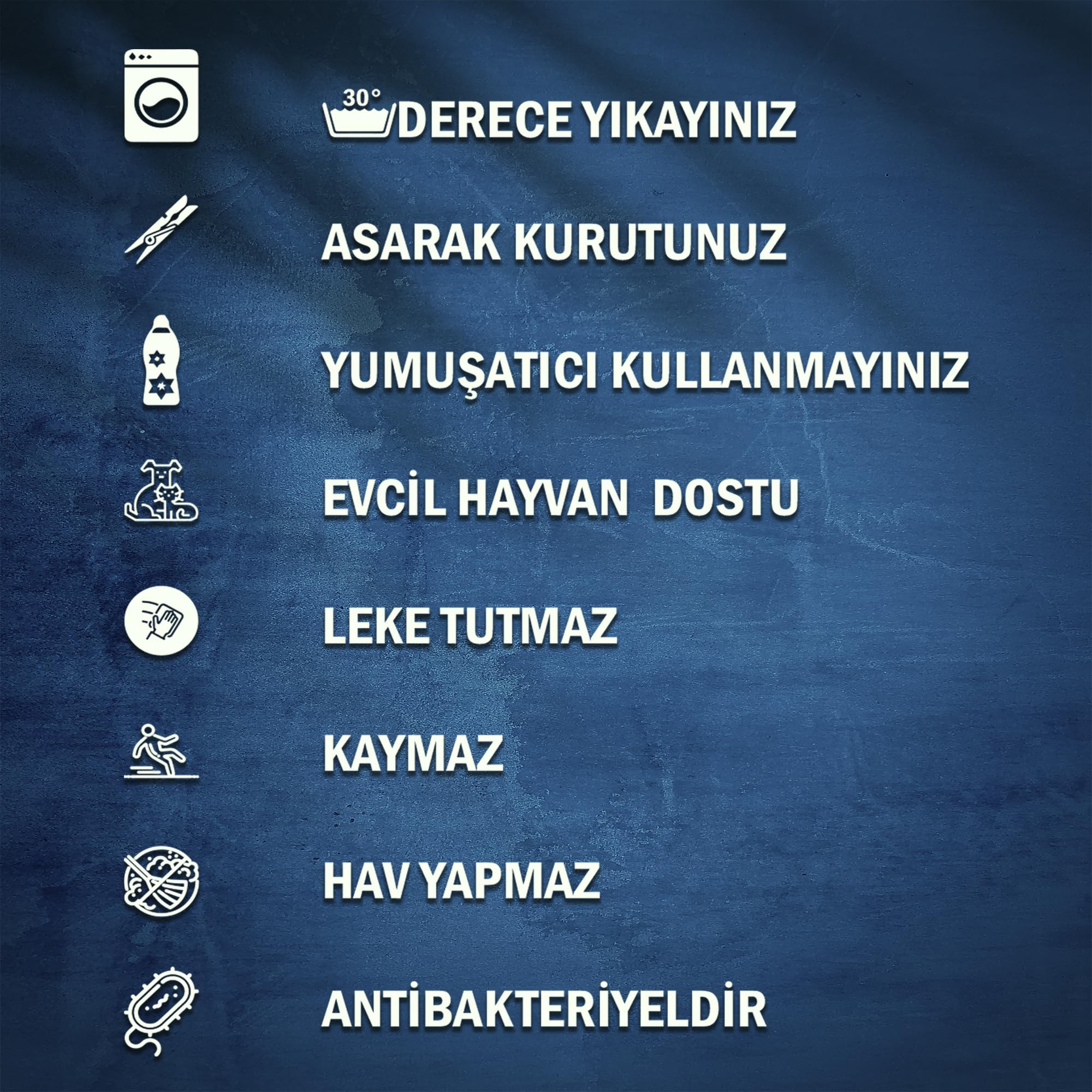Latte Dizayn Kenzie Kadife Pamuk Tabanlı Yıkanabilen Kaydırmaz Antibakteriyel Salon Halısı 160x230