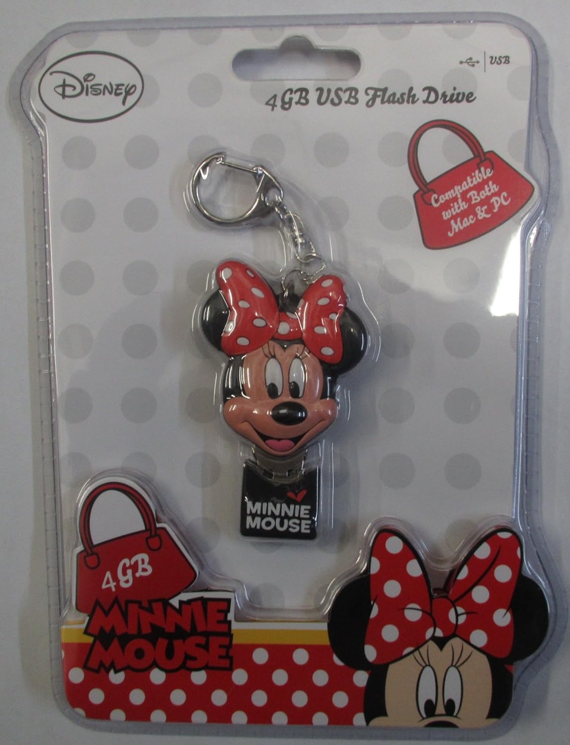 Disney Minnie Mouse 4GB USB Flash Drive (18110-WLG)