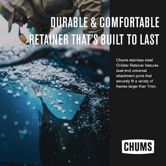 Chums Orbiter Eyewear Retainer - Lightweight Stainless Steel Cable Glasses Strap