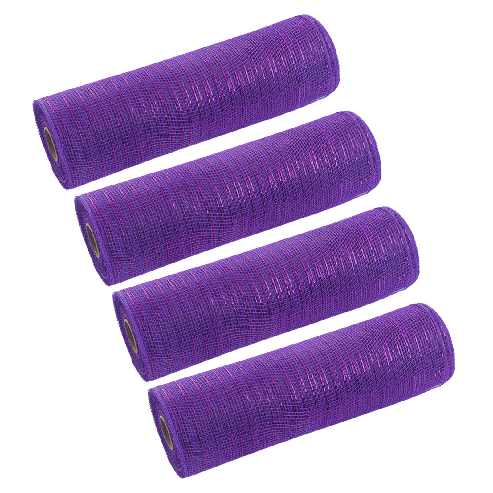 Msioytog Of 4 Practical Meshes for Christmas Tree Adornment Suitable for Crafting Bowknot Wreaths and Holiday Arrangements Holiday Decorations