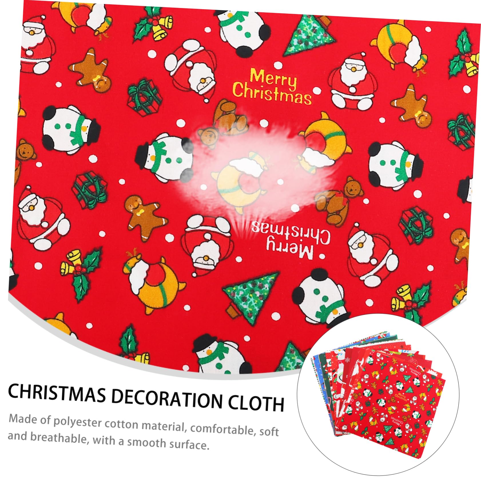 SEWACC 160pièces Coton Pour Noël De Motifs Festifs Matériel De Couture Pour Créations Artisanales