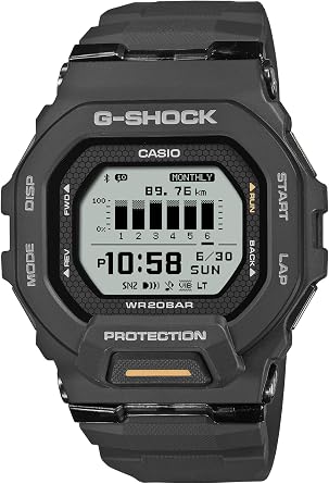 Casio G-Shock G-SQUAD GBD-200 Series Wristwatch, Black