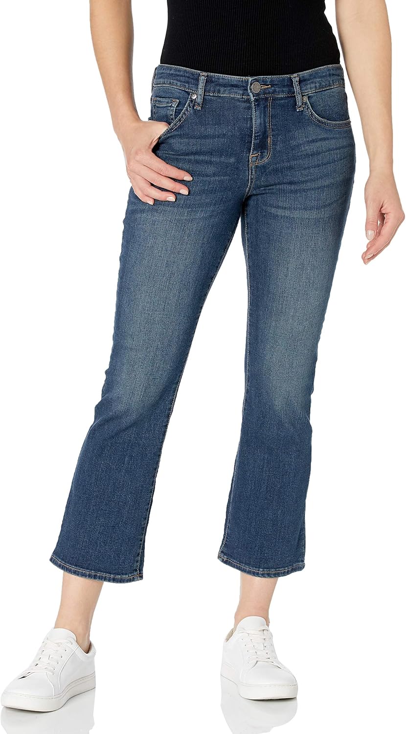 Mid-rise crop boot cut jeans for women by William Kenya Ubuy