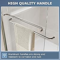 Vista 31 de SUNNY SHOWER B020, puertas de regadera deslizantes sin marco (56 - 60 x 72 pulgadas), cristal de 1/4 pulgada, acabado cromo