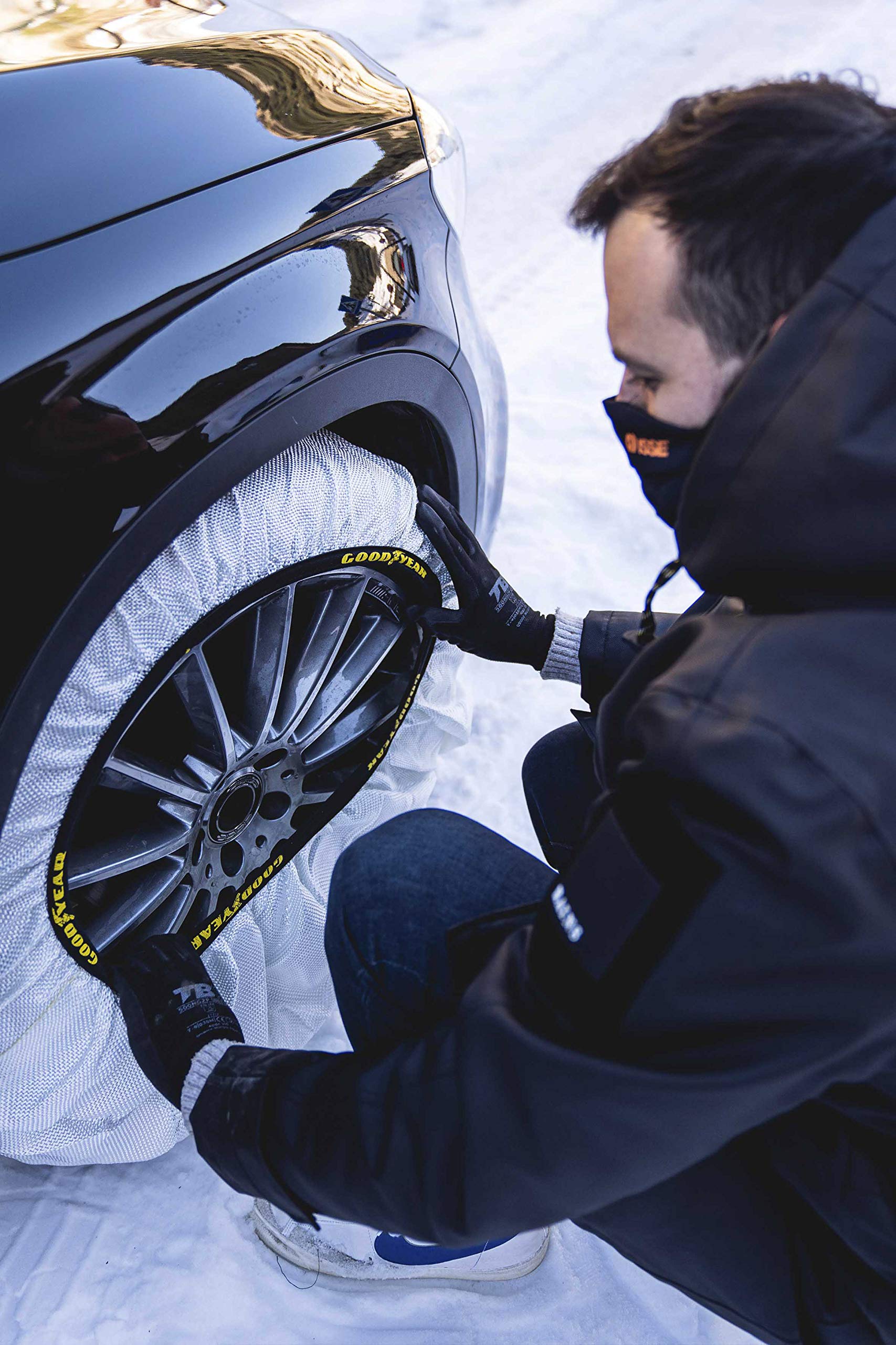 Goodyear Juego de 2 Cadenas de Nieve Textiles para Coche Goodyear Snow & Road Talla L